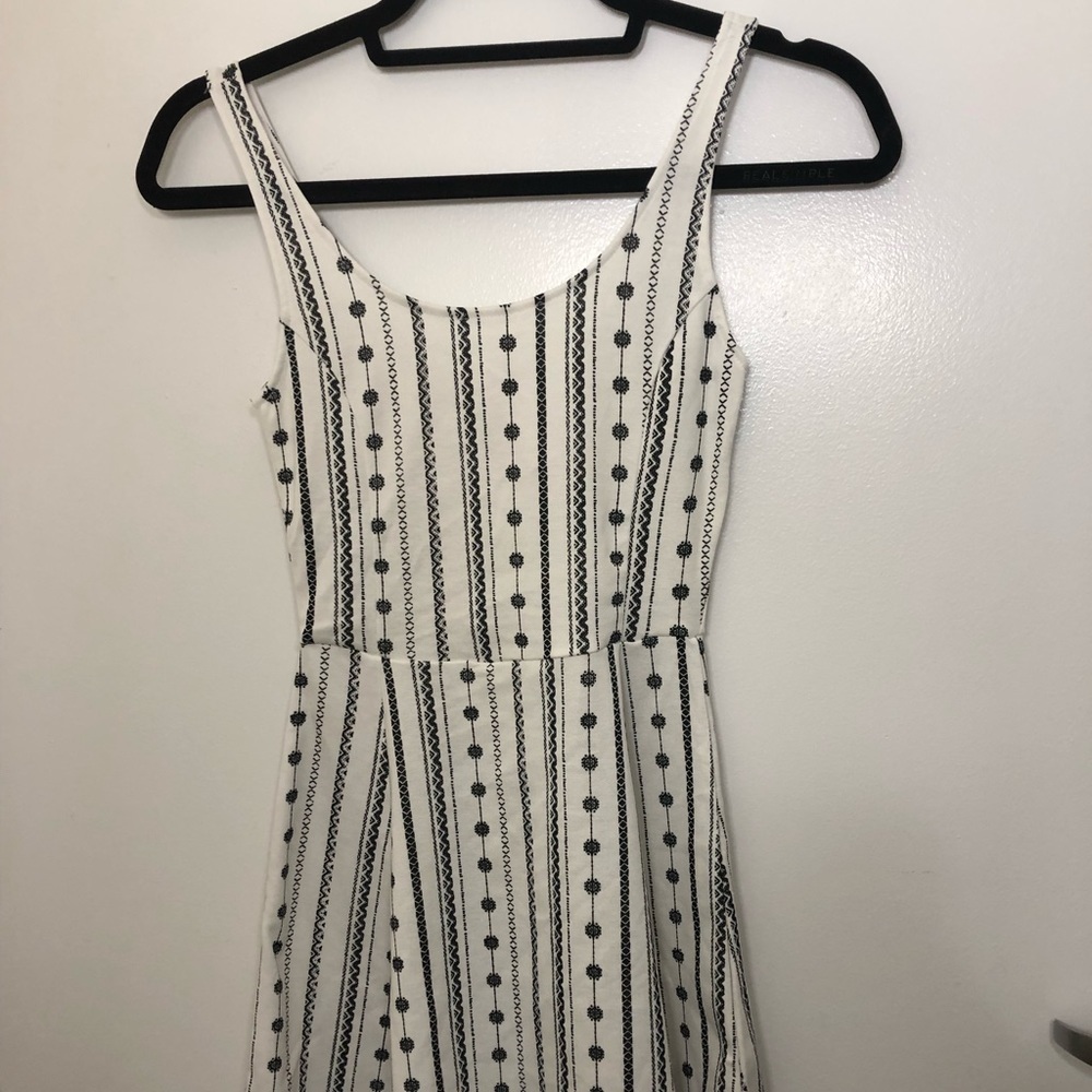White & black causal dress from H&M
